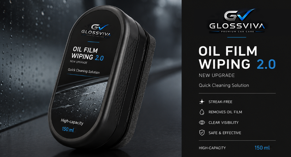 GLOSSVIVA Oil Film Wiping 2.0-Premium Windshield & Mirror Care System